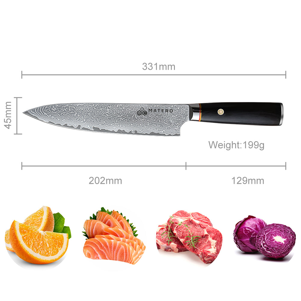 Cuchillo de cocina de Damasco Blackstone 20 cm